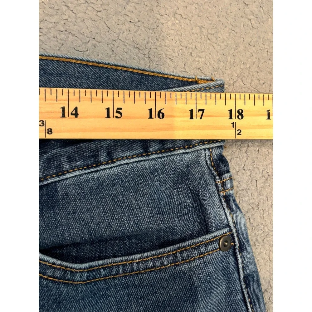 Banana Republic Travel Stretch Jeans Mens 35x30 Skinny Fit Blue Med Wash Denim